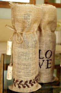 burlap wine bag DIY