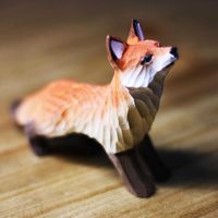 PRICES MAY VARY. Size: 5.11*1.18*3.14inch(Package includes: a Fox) These animal figurines will bring a sense of peace to any home. They are hand carved and painted with care, made out of sturdy wood that lasts long in the best of conditions. Feel free to give them as gifts for special friends or family members, or collect them yourself! The animal wooden figures are handmade from carved wood and hand painted with varying tones of colors - making each one one-of-a-kind! Material: BassWood, this i