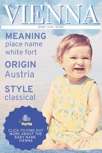 Vienna is a beautiful name that feels saintly, sweet, and regal. It is a very formal name that represents the capital city of Austria. Though around for centuries, Vienna has only become popular in America in the last six years. #babyname #girlname