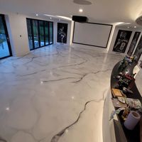 White Marble Epoxy Resin Stairs | Flooring Gallery