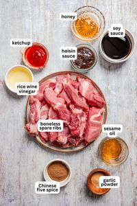 Make this mouthwatering recipe for Chinese Boneless Spare Ribs. They're cooked until perfectly crispy on the outside and wonderfully tender and juicy on the inside. Each rib is generously coated in a delectable sauce that perfectly balances sweet, savory, and tangy flavors, making them irresistibly delicious.