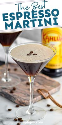 This Espresso Martini is the perfect combo of Kahlua, vodka, and espresso. Easy to make and even easier to drink, this is a great way to celebrate ladies' night in!