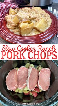 Slow cooker ranch pork chops and potatoes is one of the most delicious and easy meals to make. With tender shredded pork and soft flavorful potatoes, your family will ask for this agin and again. #ad #sponsoredpost #USAPork #WisconsinPork