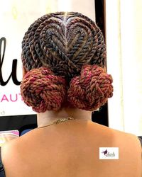 22. Pinwheel Flat Twists: You will get heads turning for this hairstyle plus your hairstylist can get it done in no time.