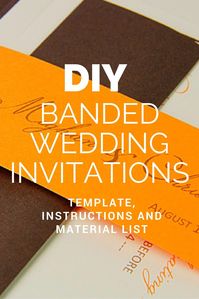 DIY Banded Invitations with Template, Instructions and Material List | | TopWeddingSites.com