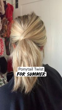 Beat the heat this summer with a cute ponytail hairstyle! Add a headband for fun!