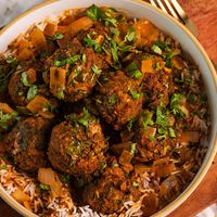 Thai Pumpkin Lentil Meatballs with Curry Sauce