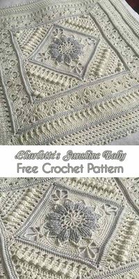 Charlotte's Sunshine Baby and Charlotte - Large Square [Free Crochet Pattern]