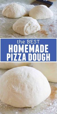 My all-time favorite homemade pizza dough recipe, this recipe has been tried and tested week after week, making the best homemade pizza. My family now likes homemade pizza better than take-out! #recipe #pizza #pizzadough #homemadepizza