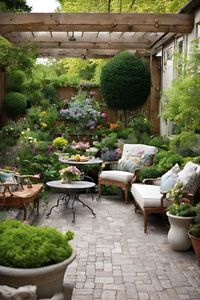 A patio garden can serve as an extension of your living space, offering a tranquil retreat for relaxation or entertaining. This post contains 21 ideas to help you create the perfect patio garden. Paved, small, cottage, back, apartment, a budget, layout, front, raise, UK, seating areas, flower pots, with steps, fire pit, bifold doors