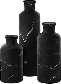 Creative Scents Matte Black Vase Set - Vases Home Decor, Premuim Quality for Holding Pampas Grass, Dried/Fresh Flowers, Vases for Decor - Kitchen, Bedroom, Office, Living Room, or Shelf Decor