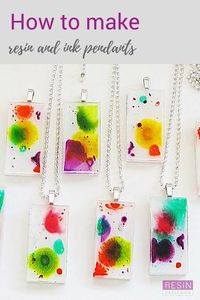 how to make resin and ink pendants