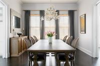 custom made; drapery; dining room