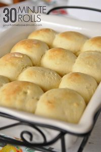 30 Minute Rolls - yeast rolls that only take 30 minutes start to finish to make!