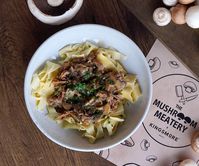 Mixed mushrooms and pork shoulder ragu