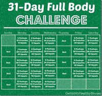 31-Day Full Body #Workout Challenge for #December | gettinmyhealthyon.com