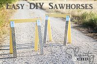 Leave it to the @Shanty 2 Chic girls to cutesy up a sawhorse! Love it! #DIY #Sawhorse #Stencil