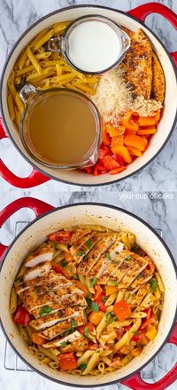 One Pot Creamy Cajun Chicken Alfredo - Your Cup of Cake