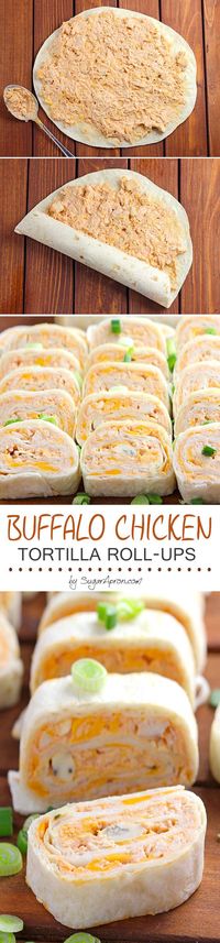 Buffalo Chicken Tortilla Roll Ups - Sugar Apron