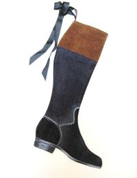 Hunt Riding Boot Christmas Stocking by byjeannette on Etsy, $95.00