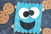 Popsicle Stick Cookie Monster - Kid Craft