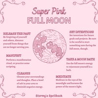 There is a pink full moon tonight! My Grimoire Pages | My Instagram