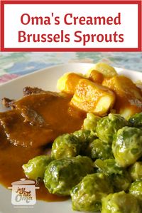 Rosenkohl = Brussels Sprouts. With butter and cream, of course. Perfect accompaniment to this sauerbraten. Leckerschmecker!  Here's how:  http://www.quick-german-recipes.com/brussel-sprouts-recipes.html