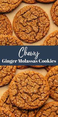 Chewy Ginger Molasses Cookies - I Heart Eating