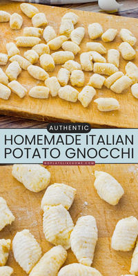 Add this Authentic Homemade Italian Potato Gnocchi to your best comfort food ideas for dinner! This gnocchi recipe is soft, pillow-like, and fluffy that tastes rustic. What an easy weeknight dinner recipe for the family!