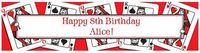 Welcome guests to your daughter's Alice in Wonderland party with a personalized banner!