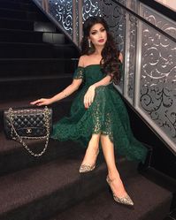 56k Likes, 246 Comments - ALINA (@makeupbyalinna) on Instagram: “Outfit I wore to a @lorealmakeup event 💚 Dress & earrings @asos Shoes: @jimmychoo Bag:…”