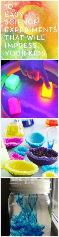 Lemon volcanoes, crystal rainbows, and color clouds -- these fun and easy DIY science experiments will wow the whole family.