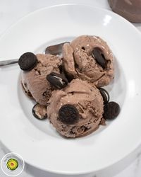 Ninja Creami SCOOPABLE Chocolate Oreo Protein Ice Cream-Scoopable right out of the freezer! This recipe has 557 calories, 44 grams of protein, 43 grams of sugar, and 14 grams of fat for the pint!