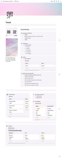 The Notion travel template is the perfect way to plan your next trip! With everything from a packing list to a daily itinerary, you'll be organized and ready to go. Research, plan, organize & let your trip be smooth sailing with this travel planner template! So what are you waiting for? Get the template and get planning! #notion #notiontemplate #notionplanner #notiontravelplanner #notiontravel #notiontraveltemplate