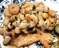 BAKED FISH WITH SEAFOOD SAUCE - Linda's Low Carb Menus & Recipes