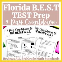 Check out this 9-day spiral review to help your students review the 3rd grade Florida BEST Math Standards and are aligned to the Florida Assessment of Student Thinking (F.A.S.T.) test item specifications. This resource requires no prep and reviews all the Florida BEST Math Benchmarks for grade 3 students. Intended for morning work, but can also be used for homework, small groups, review, test prep, tutoring, and bell work.Includes at least ONE question per standard. Four questions per day. Answe