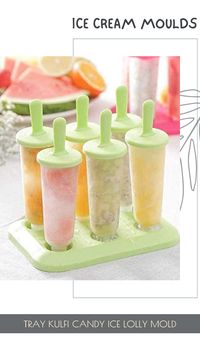 #Ice Cream Moulds Multipurpose for Ice Pop: Perfect for using the variety of juices, purees, gelatin, yogurt, fruit, jams, jellies, pudding and ice cream in this mold you can make almost any kind of frozen treat. This mold gives you the freedom to choose from a variety of tasty treat and enjoy it any occasion.
Unique Popsicle Boxes Design: 4 molds together with a box, stand firmly than other one has the feature of recesses into.