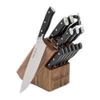 The Pioneer Woman Pioneer Signature 14-Piece Stainless Steel Knife Block Set, Black - Walmart.com