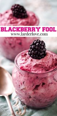 Blackberry and basil fruit fool