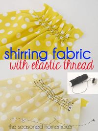 Shirring With Elastic Thread is an easy sewing technique that adds a huge wow-factor to any garment. Because it has soft gathers garments are comfortable and loose. And, it is easy. Learn how to Shirr Fabric with Elastic Thread in my easy-to-follow tutorial.- The Seasoned Homemaker