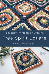 Crochet the Free Spirit Granny Square with this Free Pattern and Video Tutorial