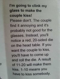 My tabletop gamer friend got married this weekend. This was in the itinerary. - Imgur