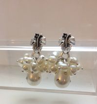 Excited to share this item from my shop: Handmade Bridal Dangle Pearl Earrings, Bridesmaids Gifts #casualjewelry