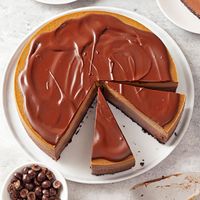 In my search for the perfect mocha cheesecake, I ended up combining a few of my favorite recipes to create this delicious version. It’s as much a feast for the eyes as for the palate! —Sue Gronholz, Beaver Dam, Wisconsin