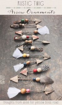 Best DIY Ornaments for Your Tree - Best DIY Ornament Ideas for Your Christmas Tree - Rustic Twig Arrow Ornaments - Cool Handmade Ornaments, DIY Decorating Ideas and Ornament Tutorials - Creative Ways To Decorate Trees on A Budget - Cheap Rustic Decor, Easy Step by Step Tutorials - Holiday Crafts for Kids and Gifts To Make For Friends and Family http://diyjoy.com/diy-ideas-christmas-tree