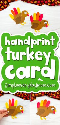 Turkey Handprint Card Craft For Kids [Free Template]