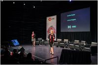 HSBC Roadshow at Arena Stage | Bankers conference in Washington, DC | Female executives giving a talk | Ana Isabel Photography