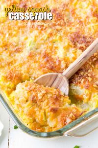 This Yellow Squash Casserole is the ultimate comfort food! It can be prepped ahead of time and popped in the oven just before dinner!