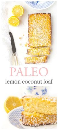 This gluten-free lemon coconut loaf is zesty, refreshing and so flavourful! Perfect to serve as a light and healthier treat for Spring and Summer entertaining! #glutenfree, #paleo #vegetarian #healthybread #healthysnacks