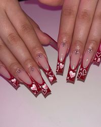 valentine's day nail inspo.